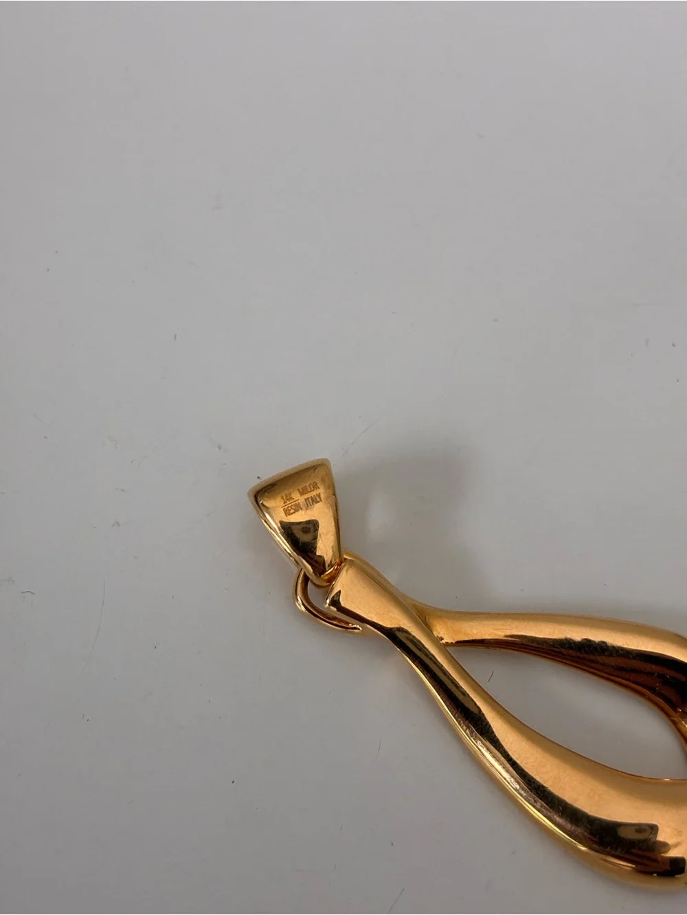 Milor 14k Gold Resin Infinity Pendant, Milor Italy
